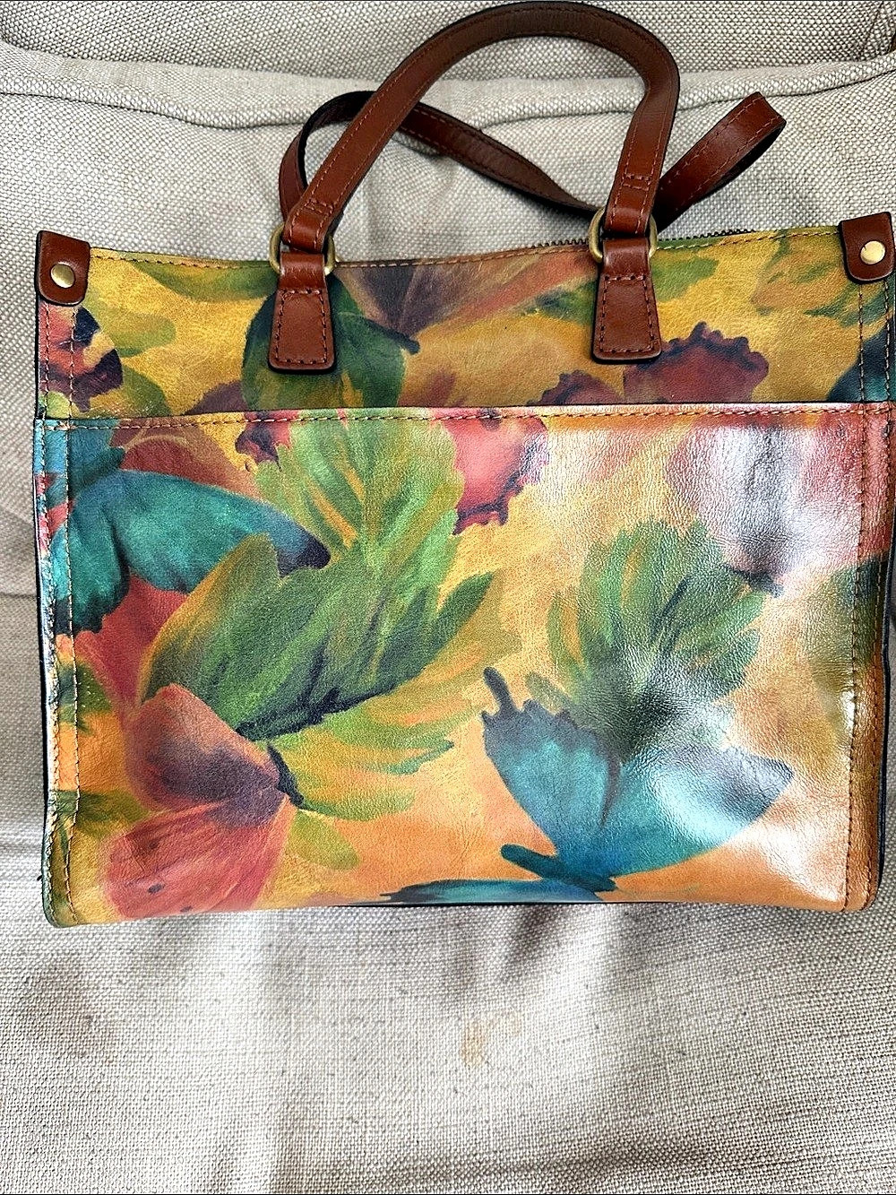 Patricia Nash Marconia Tote Watercolor Butterfly Print